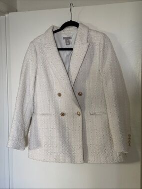 Lined H&M jacket- ivory color